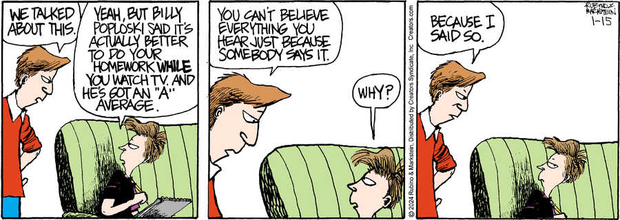 Daddy's Home for Jan 15, 2024