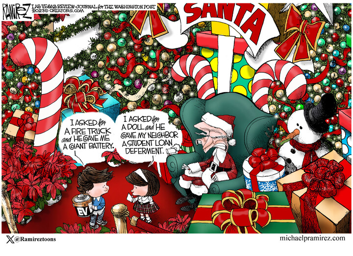 Michael Ramirez for Dec 12, 2023