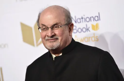 Salman Rushdie attends the 68th National Book Awards Ceremony and Benefit Dinner on Nov. 15, 2017, in New York. Writer Salman Rushdie has made a public speech nine months after being stabbed and seriously injured onstage, warning that freedom of expression in the West is under its most severe threat of his lifetime. Rushdie delivered a video message to the British Book Awards, where he was awarded the Freedom to Publish award on Monday evening May 15, 2023. (Photo by Evan Agostini/Invision/AP, F