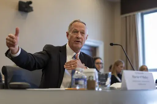 Commissioner of the Social Security Administration Martin O'Malley testifies on Capitol Hill in Washington, Nov. 20, 2024. (AP Photo/Ben Curtis, File)