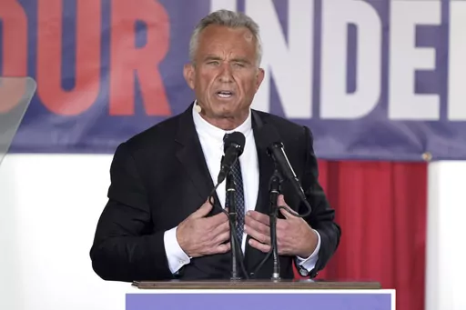 Presidential candidate Robert F. Kennedy, Jr. speaks during a campaign event, Oct. 9, 2023, in Philadelphia. The lack of excitement many Americans feel about a presidential rematch has heightened interest in alternatives to the major-party candidates like Robert F. Kennedy Jr., whose famous name has helped him build buzz for his independent bid. He plans to announce his vice presidential nominee later this month in Oakland, Calif, and is stoking rumors that he might pick New York Jets quarterbac