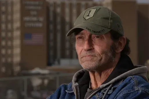 James Stancil is seen outside the Clement J. Zablocki VA Medical Center Friday, Feb. 28, 2025, in Milwaukee. (AP Photo/Morry Gash)
