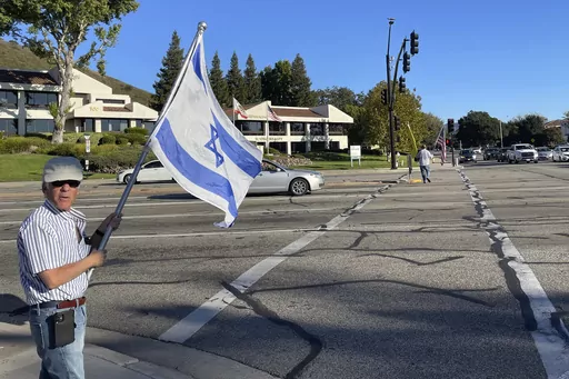 In this photo provided by JLTV, Paul Kessler attends a demonstration in Thousand Oaks, Calif., Sunday Nov. 5, 2023. California authorities have arrested a man in connection with the death of a Jewish protester during demonstrations over the Israel-Hamas war. (JLTV via AP, File)