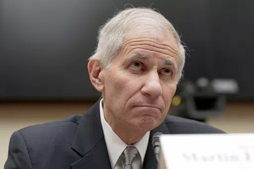 Federal Deposit Insurance Corporation Board of Directors Chairman Martin Gruenberg, testifies during the House Committee on Financial Services hearing on oversight of prudential regulators, Wednesday, Nov. 15, 2023, on Capitol Hill in Washington. The most powerful Democrat in Congress on banking and financial issues called for President Joe Biden to replace the chairman of the Federal Deposit Insurance Corporation on Monday, May 20, 2024, saying the agency is broken and there must be “fundamen