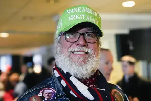 Edward X. Young, of Brick, N.J., arrives before Republican presidential candidate former President Donald Trump speaks during a campaign event in Laconia, N.H., Jan. 22, 2024. Before launching his ill-fated campaign for the White House, Florida Gov. Ron DeSantis was a star. Again and again, Republican voters said they saw him as the future of the party. But after a bitter scorched-earth primary in which Trump pounded DeSantis viciously for the better part of a year, interviews with voters across