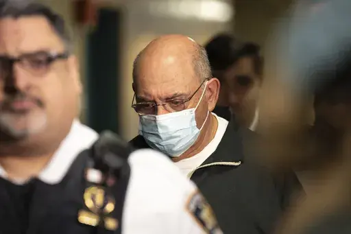 Allen Weisselberg, a former longtime executive in Donald Trump's real estate empire, arrives at the court in New York, Wednesday, April. 10, 2024. (AP Photo/Yuki Iwamura, File)