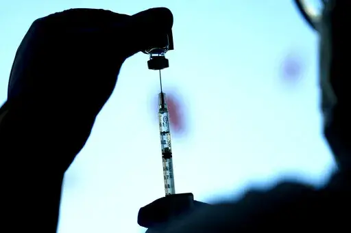 A dose of a Pfizer COVID-19 vaccine is prepared at Lurie Children's hospital, Nov. 5, 2021, in Chicago.   Three new U.S. studies offer more evidence that the COVID-19 vaccines are standing up to the omicron variant, at least among people who have received booster shots. The Centers for Disease Control and Prevention released the studies, Friday. Jan. 21, 2022. (AP Photo/Nam Y. Huh, File)