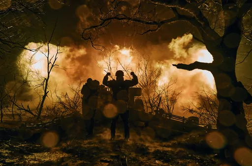 Ukrainian soldiers fire artillery at Russian positions near Bakhmut, in the Donetsk region of Ukraine, on Nov. 20, 2022. Europe’s biggest armed conflict since World War II is poised to enter a key new phase in the coming weeks. With no suggestion of a negotiated end to the 13 months of fighting between Russia and Ukraine, a counteroffensive by Kyiv’s troops is in the cards. (AP Photo/LIBKOS, File)