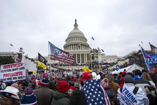Insurrectionists loyal to President Donald Trump breach the U.S. Capitol in Washington on Jan. 6, 2021. A federal appeals court on Friday, Aug. 18, 2023, ordered a new sentence for a North Carolina man who pleaded guilty to a petty offense in the Capitol riot — a ruling that could impact dozens of low-level cases in the massive Jan. 6, 2021, prosecution. The appeals court said James Little was wrongly sentenced for his conviction on a misdemeanor offense to both prison time and probation, whic