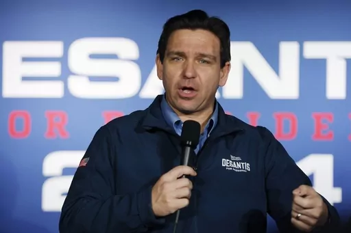 Republican presidential candidate Florida Gov. Ron DeSantis speaks during a campaign event, Jan. 17, 2024, in Hampton, N.H. DeSantis has suspended his Republican presidential campaign after a disappointing showing in Iowa's leadoff caucuses. He ended his White House bid Sunday, Jan. 21, after failing to meet lofty expectations that he would seriously challenge former President Donald Trump. (AP Photo/Michael Dwyer, File)