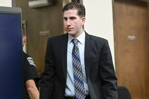 Bryan Kohberger enters the courtroom for a motion hearing regarding a gag order, Friday, June 9, 2023, in Latah County District Court in Moscow, Idaho. A judge overseeing the case against Kohberger, charged with killing four University of Idaho students last fall, is set to hear arguments over a gag order that largely bars attorneys and other parties in the case from speaking with news reporters. (Zach Wilkinson/Moscow-Pullman Daily News via AP, Pool)