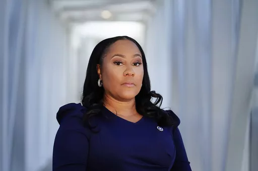 Fulton County District Attorney Fani Willis poses for a portrait, Wednesday, April 19, 2023, in Atlanta. (AP Photo/Brynn Anderson)