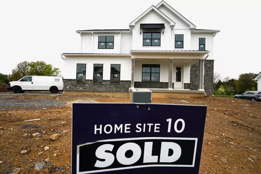 A home under construction marked as "SOLD" at a development in Eagleville, Pa., is shown on Friday, April 28, 2023. Your home is your sanctuary, but it’s also one of your biggest budget items. And after you retire, it may feel like more house than you need. But in this housing market, when a smaller home with upgraded features may be about as expensive as the one you’re selling, is it still smart to downsize? (AP Photo/Matt Rourke, File)