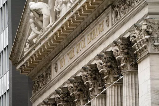 The New York Stock Exchange operates during normal business hours in the Financial District, Wednesday, Oct. 13, 2021, in the Manhattan borough of New York.  Stocks are opening higher on Wall Street, Friday, May 13, 2022, but not enough to claw back all the losses the market has taken in this volatile week of trading.    (AP Photo/John Minchillo, File)