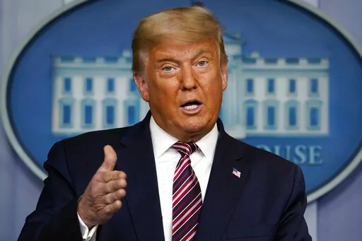  President Donald Trump speaks at the White House in Washington, on Nov. 5, 2020. Questions about Trump’s business practices are piling up. Whether the former president is forced to answer any of them could be decided in a matter of days. New York’s attorney general will go to court Thursday, Feb. 17, 2022, seeking to enforce a subpoena for Trump’s testimony in a civil investigation she says uncovered evidence his company used “fraudulent or misleading” valuations of his properties to 