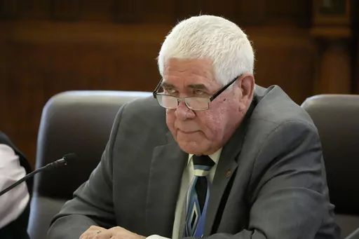 Mississippi State Senate Medicaid Committee Chairman Kevin Blackwell, R-Southaven, entertains questions from committee members on a proposal to expand Medicaid benefits to tens of thousands of residents, during its meeting, Wednesday, March 27, 2024, in the Mississippi State Capitol. However, the senate proposal would cover fewer people than the House version. (AP Photo/Rogelio V. Solis)