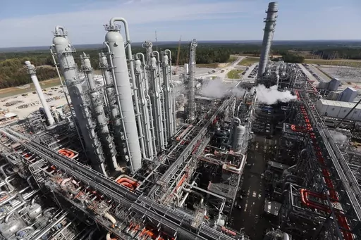 This Nov. 16, 2015 photograph, an overview shows a section of the Mississippi Power Co. carbon capture plant in DeKalb, Miss., that has now been demolished. A former construction manager is suing to force Mississippi Power and parent Southern Co. to repay $382 million in federal aid given to the failed clean coal plant, saying the company lied repeatedly about the plant’s cost overruns and spiraling delays to subsidy payments coming. (AP Photo/Rogelio V. Solis, File)