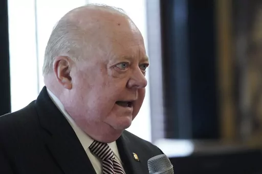 Sen. John Polk, R-Hattiesburg speaks during a debate on March 7, 2023, at the Mississippi Capitol in Jackson. Polk, chairman of the Senate Accountability, Efficiency and Transparency Committee, told reporters Wednesday, March 22, 2023, that he did not know whether the Senate will approve a new initiative process to let voters put proposed Mississippi laws -- but none dealing with abortion -- on the statewide ballot. (AP Photo/Rogelio V. Solis, File)
