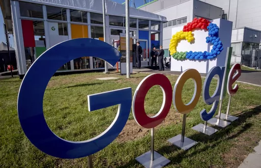 Google's first datacenter in Germany is pictured during its inauguration in Hanau near Frankfurt, Germany, Oct. 6, 2023. New European Union rules aimed at preventing tech companies from dominating digital markets will change what people see online starting Thursday, March 7, 2024. (AP Photo/Michael Probst, File)