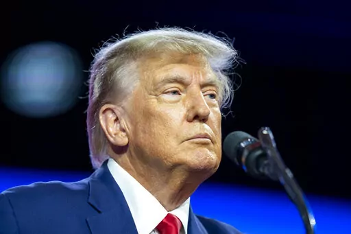 Former President Donald Trump speaks at the Conservative Political Action Conference, CPAC 2023, Saturday, March 4, 2023, at National Harbor in Oxon Hill, Md. (AP Photo/Alex Brandon)