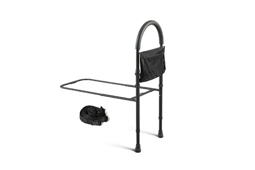 This photo provided by U.S. Consumer Product Safety Commission shows Medline Bed Assist Bar adult bed rails. Medical supply company Medline Industries is recalling some 1.5 million portable adult bed rails across the U.S. and Canada, Thursday, May 30, 2024, following two reports of entrapment deaths associated with the products. The recall impacts two models of Medline’s “Bed Assist Bars.” (U.S. Consumer Product Safety Commission via AP)