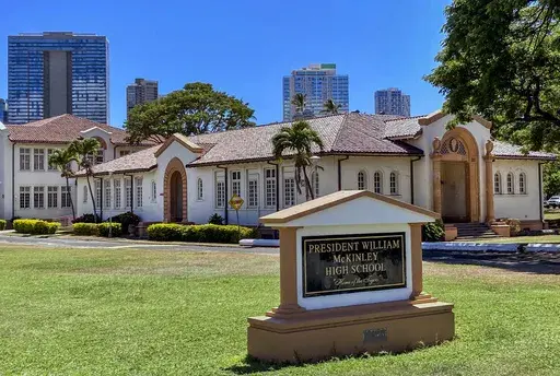 President William McKinley High School campus is seen in Honolulu, Friday, July 29, 2022. (AP Photo/Jennifer Sinco Kelleher, File)