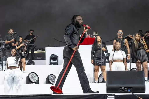 Burna Boy performs at the Coachella Music and Arts Festival at Empire Polo Club on Friday, April 21, 2023, in Indio, Calif. With rising performances at the world's biggest stages and record numbers on global music charts and streaming platforms, African acts are charting a new course for music produced on the continent, taking advantage of high-profile international collaborations, a digital boost from the internet and streaming platforms as well as new investment opportunities. (Photo by Amy Ha