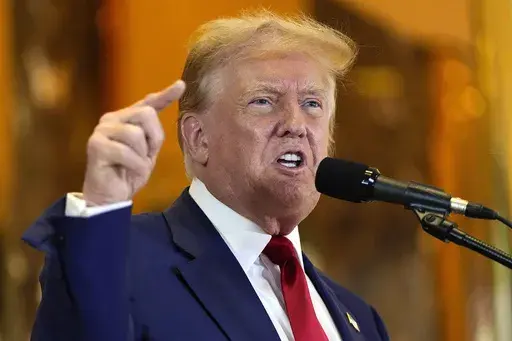 Former President Donald Trump speaks during a news conference at Trump Tower, May 31, 2024, in New York. Trump has had plenty to say since his hush money trial conviction last week. What he hasn't done is utter any variation of the words that might benefit him most come sentencing time next month: "I'm sorry. (AP Photo/Julia Nikhinson)