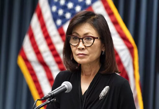 In this Nov. 5, 2020, file photo, Orange County Supervisor Michelle Steel participates in a news conference in Santa Ana, Calif. California is a heavily Democratic state, but the Republican Party retains pockets of strength in U.S. House districts that will be among the country's marquee elections in the fight to control Congress. Steel, a South Korean immigrant, is hoping to win another term in Congress.  (Paul Bersebach/The Orange County Register via AP, File)