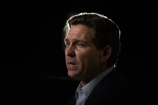 Republican presidential candidate Florida Gov. Ron DeSantis speaks during a campaign event, Tuesday, May 30, 2023, in Clive, Iowa. (AP Photo/Charlie Neibergall, File)