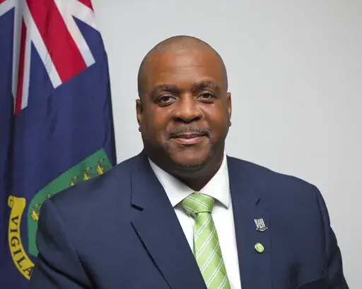 This photo released by the Department of Information and Public Relations of the government of the British Virgin Islands on April 22, 2022, shows British Virgin Island Premier Andrew Alturo Fahie. Fahie who is accused of drug-smuggling charges following a U.S. government sting in South Florida, was released Wednesday, May 4, on a $500,000 bond. In a surprise decision, federal court Judge Alicia Otazo-Reyes in Miami rejected prosecutors’ argument that Fahie would flee the U.S. if released pend