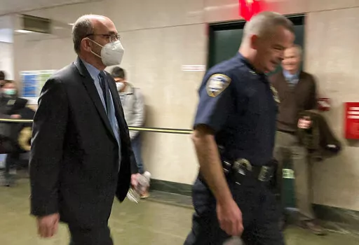 Donald Bender, left, a former accountant for Donald Trump, arrives at Manhattan criminal court, Monday, Nov. 21, 2022, in New York. Prosecutors in the Trump Organization's criminal tax fraud trial rested their case Monday earlier than expected, pinning hopes for convicting Donald Trump's company largely on the word of two top executives who cut deals before testifying they schemed to avoid taxes on company-paid perks. (AP Photo/Michael Sisak)