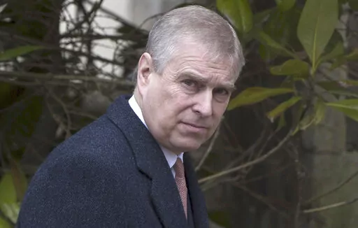 Britain's Prince Andrew is seen in this April 5, 2015 photo in London. A tentative settlement has been reached in a lawsuit accusing Prince Andrew of sexually abusing Virginia Giuffre when she was 17 years old, according to a court filing in Manhattan on Tuesday, Feb. 15, 2022. (Neil Hall/PA via AP)