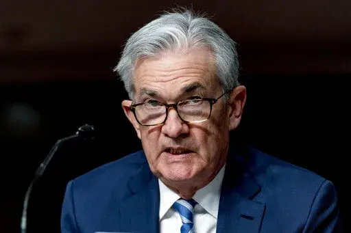 Federal Reserve Chairman Jerome Powell speaks during a Senate Banking Committee hearing on Capitol Hill in Washington, Tuesday, Nov. 30, 2021. High inflation is taking a toll on American families, Powell acknowledged in remarks to be delivered at a congressional hearing on Tuesday, Jan. 11, 2022, where he is sure to face tough questions on the subject. (AP Photo/Andrew Harnik, File)