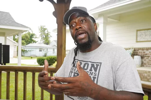 Incarcerated at 15, Jackson, Miss., resident Antonio McGowan, Wednesday, June 29, 2022, says he had limited prospects coming out of prison after being released in 2014. However, McGowan later enrolled in the Hinds County Reentry Program, which provides workforce training for formerly incarcerated people, which led to a work-based learning program at Hinds Community College, which placed him in a job that is giving him maintenance training in heating and air conditioning, while employed. (AP Phot