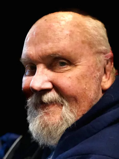 This 2018 photo provided by Rebecca Taylor shows artist and toy designer Mark Taylor at his home in Rancho Palos Verdes, Calif. Taylor, artist and toy designer for the He-Man and the Masters of the Universe franchise as well as the Teenage Mutant Ninja Turtles, died Thursday, Dec. 23, 2021, at his Southern California home. He was 80. (Rebecca Taylor via AP)