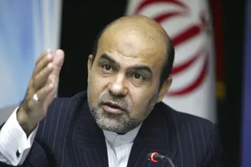 In this picture released on Tuesday, Oct. 14, 2008, by Islamic Republic News Agency, IRNA, Ali Reza Akbari speaks in a meeting to unveil the book "National Nuclear Movement" in Tehran, Iran. Iran said Saturday, Jan. 14, 2023, it had executed Akbari, a dual Iranian-British national who once held a high-ranking position in the country's defense ministry, despite international warnings to halt his death sentence, further escalating tensions with the West amid the nationwide protests now shaking the