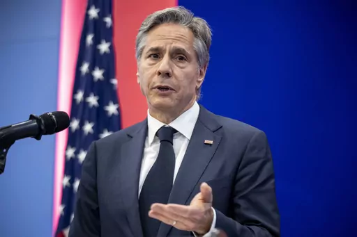 Secretary of State Antony Blinken speaks at a news conference at the U.S. Embassy Annex in Hanoi, Vietnam, Saturday, April 15, 2023. While the Biden administration sees minimal damage from the disclosure of highly classified documents related to the war in Ukraine and U.S. views of its allies and partners, that assessment will get its first real test this weekend when Blinken meets with counterparts from six of America’s closest foreign friends for three days of talks in Japan. (AP Photo/Andre