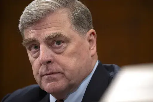 Retired Gen. Mark Milley, the former chairman of the Joint Chiefs of Staff, appears before the House Foreign Affairs Committee about the U.S. withdrawal from Afghanistan on Capitol Hill, Tuesday, March 19, 2024, in Washington. (AP Photo/Mark Schiefelbein, File)