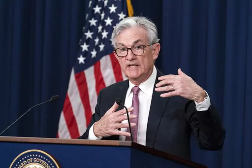 Federal Reserve Board Chair Jerome Powell speaks during a news conference at the Federal Reserve, Wednesday, May 4, 2022 in Washington. The Federal Reserve intensified its drive to curb the worst inflation in 40 years by raising its benchmark short-term interest rate by an sizable half-percentage point. (AP Photo/Alex Brandon)