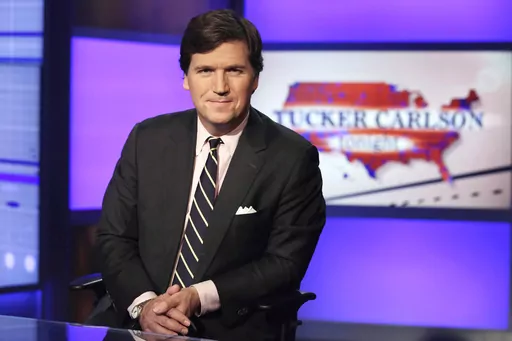 Tucker Carlson, host of "Tucker Carlson Tonight," poses for photos in a Fox News Channel studio on March 2, 2017, in New York. Fired Fox news host Carlson said Tuesday, May 9, 2023, that he will be putting out a “new version” of his program on Twitter. (AP Photo/Richard Drew, File)