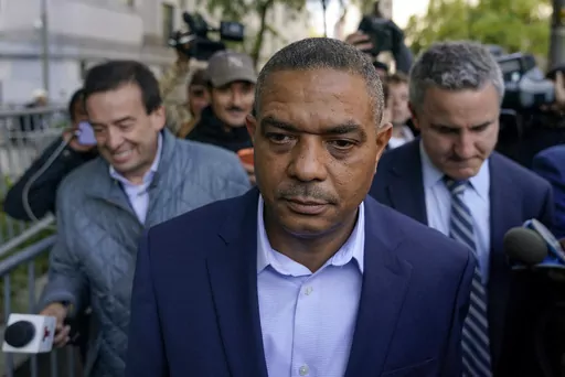 Jose Uribe leaves federal court, Wednesday, Sept. 27, 2023, in New York. The New Jersey businessman has pleaded guilty to trying to bribe U.S. Sen. Bob Menendez. Uribe entered the plea in Manhattan federal court on Friday.(AP Photo/Seth Wenig, File)
