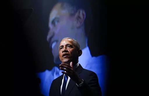Former President Barack Obama speaks during a memorial service for former Senate Majority Leader Harry Reid at the Smith Center in Las Vegas, Jan. 8, 2022. Former President Obama said on Sunday, March 13, 2022 that he had tested positive for the coronavirus, though he's feeling relatively healthy and his wife, Michelle, tested negative. (AP Photo/Susan Walsh, file)