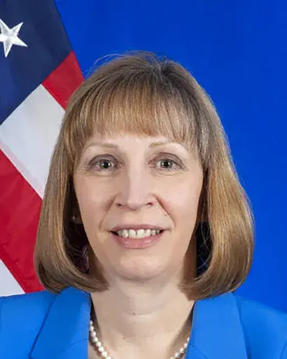 This undated U.S. State Department photo shows Ambassador Lynne Tracy. The Biden administration has selected a veteran foreign service officer with years of experience in Russian affairs to be the next U.S. ambassador to Russia. Administration officials familiar with the matter say the nomination of Lynne Tracy, the current U.S. ambassador to Armenia, will be submitted to the Senate as soon as the Russian government signs off on the choice. (U.S. State Dept. via AP)