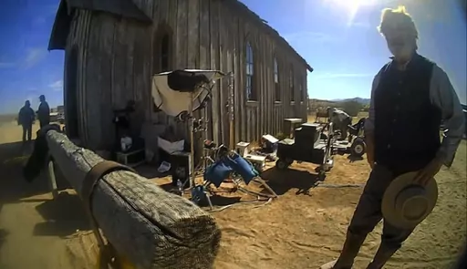 In this image from video released by the Santa Fe County Sheriff's Office, Alec Baldwin speaks with investigators following a fatal shooting on a movie set in Santa Fe, N.M. A judge is scheduled to resolve a weapons-related charge against a codefendant in the case against Alec Baldwin in the fatal shooting of a cinematographer during a 2021 movie rehearsal. Prosecutors have proposed plea agreement with safety coordinator and assistant director David Halls regarding his involvement in the western