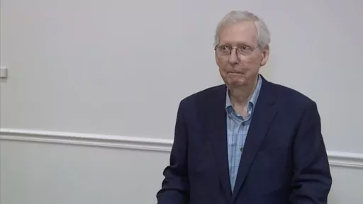 U.S. Senate Minority Leader Mitch McConnell, R-Ky., speaks at the NKY Chamber of Commerce at the Madison Event Center, Wednesday, Aug. 30, 2023, in Covington, Ky. McConnell appeared to briefly freeze up and was unable to answer a question from a reporter during the event on Wednesday, weeks after he had a similar episode in Washington. (WCPO via AP)