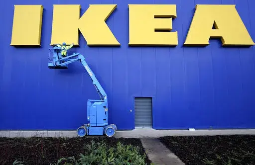 Site Foreman David Smyth at work on the New IKEA store in Belfast, Northern Ireland, Tuesday, Dec. 11, 2007. Swedish retailer Ikea is known for the distinctive names of its flat-pack home products. The company's Norway branch wants to use the brand's experience to help parents browsing the baby-naming department. Ikea Norway has built “a name bank” with more than 800 listings available on its website. The names are drawn from ones Ikea has given to its furniture instead of product numbers si