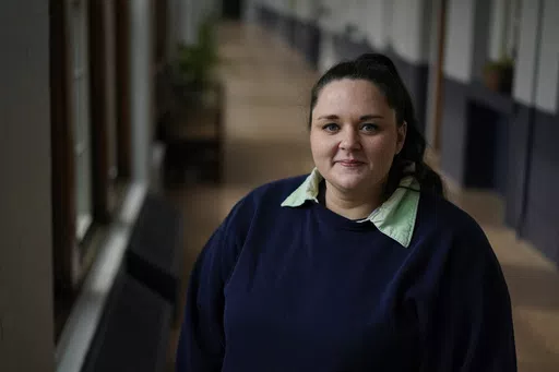 Heather Jarvis is photographed at the Ohio Reformatory for Women in Marysville, Ohio, Thursday, Oct. 19, 2023. Jarvis is part of the fastest-growing prison population in the country, one of more than 190,000 women held in some form of confinement in the United States as of this year. Their numbers grew by more than 500% between 1980 and 2021. (AP Photo/Carolyn Kaster)