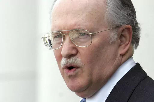 Alabama Supreme Court Justice Tom Parker speaks on the steps of the state judicial building on April 5, 2006, in Montgomery, Ala. When the court ruled that frozen embryos are children, its Chief Justice Parker made explicit use of Christian theology to justify the court's decision in his concurrence, where his language echoed the broader anti-abortion movement. (AP Photo/Jamie Martin, File)