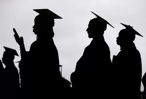 New graduates line up before the start of a community college commencement in East Rutherford, N.J., on May 17, 2018. The Supreme Court struck down the Biden administration’s plan to forgive up to $20,000 of student loan debt per borrower, yet loan forgiveness is still possible for those pursuing Public Service Loan Forgiveness or income-driven repayment forgiveness. A one-time account adjustment that began in July 2023 is still ongoing and gives credit for certain periods of deferment, forbea